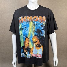 Vintage 90's Tupac Biggie Memorial CH Gold Series Rap T Shirt XL Hip Hop picture