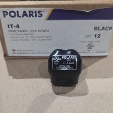 Polaris IT-4 2-Port Black Wire Connector 4-14 AWG Set Screw Copper Qty. 12 picture