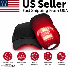 650nm Red LED Light Therapy Hat Hair Loss Treatment Cap Hair Growth Regrowth US picture