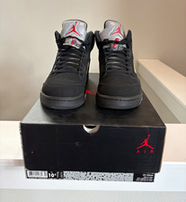 Jordan Air Jordan 5 Men's 10.5 Black/Gray/Red Mid Top Basketball Sneaker picture