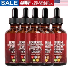 5/3PACK Clean Nutra Berberine with Ceylon Cinnamon Supplement Liquid Drops NEW picture