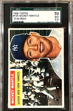 1956 Topps baseball Mickey Mantle # 135 Gray back SGC 5.5 New York Yankees picture
