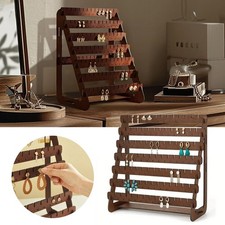Earring Stand Wood Earring Display Stands Retro Earring Holder Jewelry Organizer picture