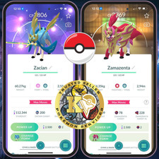 Pokémon —GO—PTC—TRADE— Shiny Zacian Crowned — Zamazenta Crowned — 20k —Digital♻️ picture