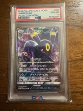 2016 POKEMON JAPANESE SUN & MOON COLLECTION MOON #037 UMBREON GX PSA 10 picture