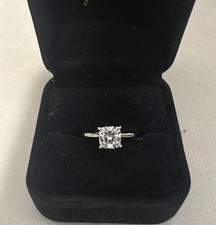 1.44 CT GIA Cushion Diamond Engagement Ring 14K White Gold VS1 K Solitaire picture