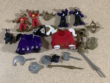 LOT OF 19 PIECES VTG 1970'S  PLAY MOBILE  MEDIEVAL KNIGHTS WITH HORSES SHIELDS picture