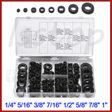 180 pcs Rubber Grommet Assortment Kit Set Electrical Wire Cable Gasket Ring US picture