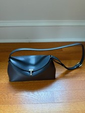 Toteme T-lock leather top handle black leather picture