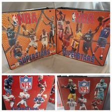 Vintage 1992-94 Starline Binders NFL NBA - 2 Each/4 Total - Superstars - Unsplit picture