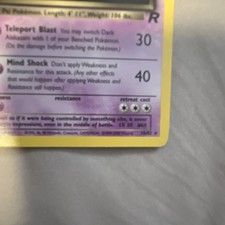 Pokemon Dark Alakazam 18/82 Holo Rare, Team Rocket WotC ENG 60 HP Unlimited picture