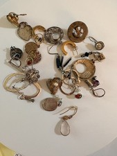 Vintage 925 Sterling Silver Mixed Lot Single Earrings Craft Scrap 63g picture