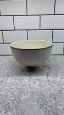RARE Vtg Lenox Tuxedo Serving Bowl 24 K Gold  Trimmed Heritage 7.5