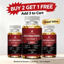 Premium Berberine HCL 1200mg High Potency Anti-inflammatory,Blood Sugar Support picture