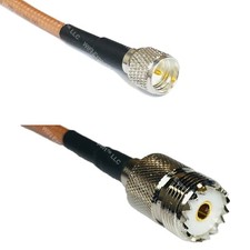 RG400 MINI UHF MALE to SO239 UHF Female RF Cable FAST-SHIP LOT picture