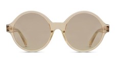 NEW CELINE CL40051I 39E LIGHT CARAMEL CLEAR ROUND AUTHENTIC SUNGLASSES 58-21 picture