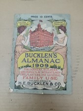 Vintage Antique 1909 Bucklen's Almanac *  Guide to Health Handbook of Facts picture