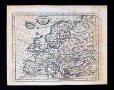 1759 Kitchin Map Europe Spain France Germany Hungary Poland  Sweden England EU picture