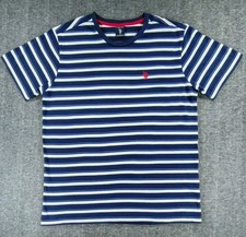 U.S. Polo Assn. Navy & White Striped Crewneck T-Shirt Medium picture