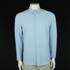 Lululemon New Venture Button Down Shirt Mens Medium Blue Performance Blend picture