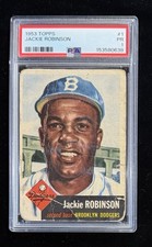 1953 Topps - #1 Jackie Robinson - PSA 1 (Newly Graded) picture