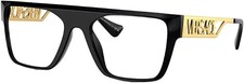 Versace VE 3326U GB1 Black/Gold Plastic Rectangle Eyeglasses 55mm picture