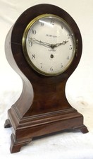 Antique Small Single Fusee Balloon Cased Mantel Clock By W Wright London picture