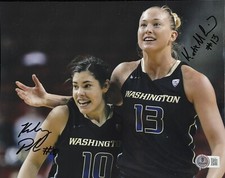 KELSEY PLUM SIGNED 8X10 PHOTO WASHINGTON HUSKIES VEGAS ACES BAS COA #BN41727 picture