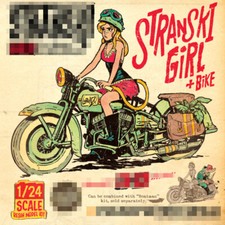 1/24 resin figures model Motorcycle girl Unassembled Unpainted picture