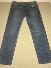 Levi's 505 Men's Blue Denim Jeans Straight Fit Mid Rise Medium Wash Cotton picture