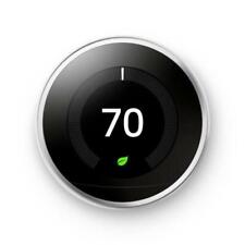 Google Nest 3rd Generation Learning Thermostat T3007ES Wi-Fi Stainless Steel-US picture
