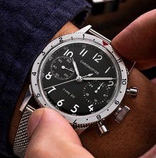 New CHRONOFIXE Type 20 37mm Manual Wind Chronograph Milanese Box & 2 Yr Warranty picture