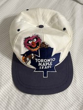Vtg 90s Toronto Maple Leafs Animal Muppets Snapback Hat NHL Hockey Rare picture