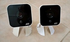 Two (2) ADT OC835 1080p Wireless Outdoor Security Cameras- White w/PowerPacks picture