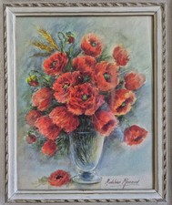 Madeleine Renaud (1885-1979) - bouquet of flowers - watercolor - frame picture