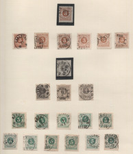 SWEDEN 1877-1879 SPECIALIZED COLLECTION OF 72 USED STAMPS SC. #28/38 picture