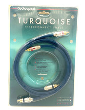 AudioQuest Turquoise 1 Meter Pair RCA Interconnect Cables 3.28 ft New In Package picture