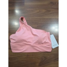 NWT Athleta Aurora Triangle Bra A-C Medium Pink One Shoulder Strappy 798339 picture