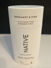 NATIVE Aluminum Free Paraben Free BERGAMOT & PINE Deodorant Stick Solid 2.65 oz picture