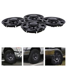 For Ford E250 E350 E450 Econoline 1999-2018 Black Hub Caps Rim Simulators 4pcs picture