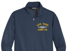 USS OHIO SSBN-726 Soft Shell Jacket.  New.  U.S. Navy. DOLPHINS picture