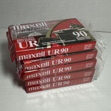 5 Maxell Blank Audio Cassette Tapes 90 Minutes UR Normal Bias picture