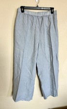 Eileen Fisher Organic Linen Pants 3x 3XL Pull On Pant Cropped Pockets New $178 picture