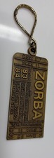 RARE VTG  BRASS ZORBA THEATRE METAL TICKET PASS 1983/84 ANTHONY QUINN picture