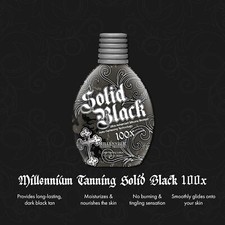 Millennium Tanning SOLID BLACK 100X Bronzer Dark Tanning Bed Lotion -13.5 oz picture
