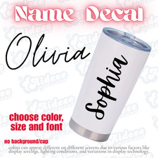 Personalized Name Custom Vinyl Decal For Your Tumbler Water Bottle Cup decal picture