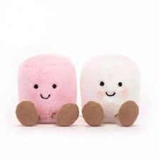 Jellycat AMUSEABLE PINK AND WHITE MARSHMALLOWS Soft Plush Toy Best Gift for Kids picture