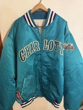 Very Rare Vintage Starter Satin Bomber, Charlotte Hornets Jacket picture