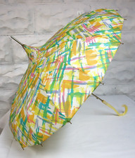 Haas Jordan Vintage Parasol Parisian Style Umbrella Lucite Handle HJ Snap Clasp picture