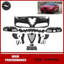 For 2017-2025 Alfa Romeo Stelvio Complete Front Bumper Cover Kit W/ Grille picture